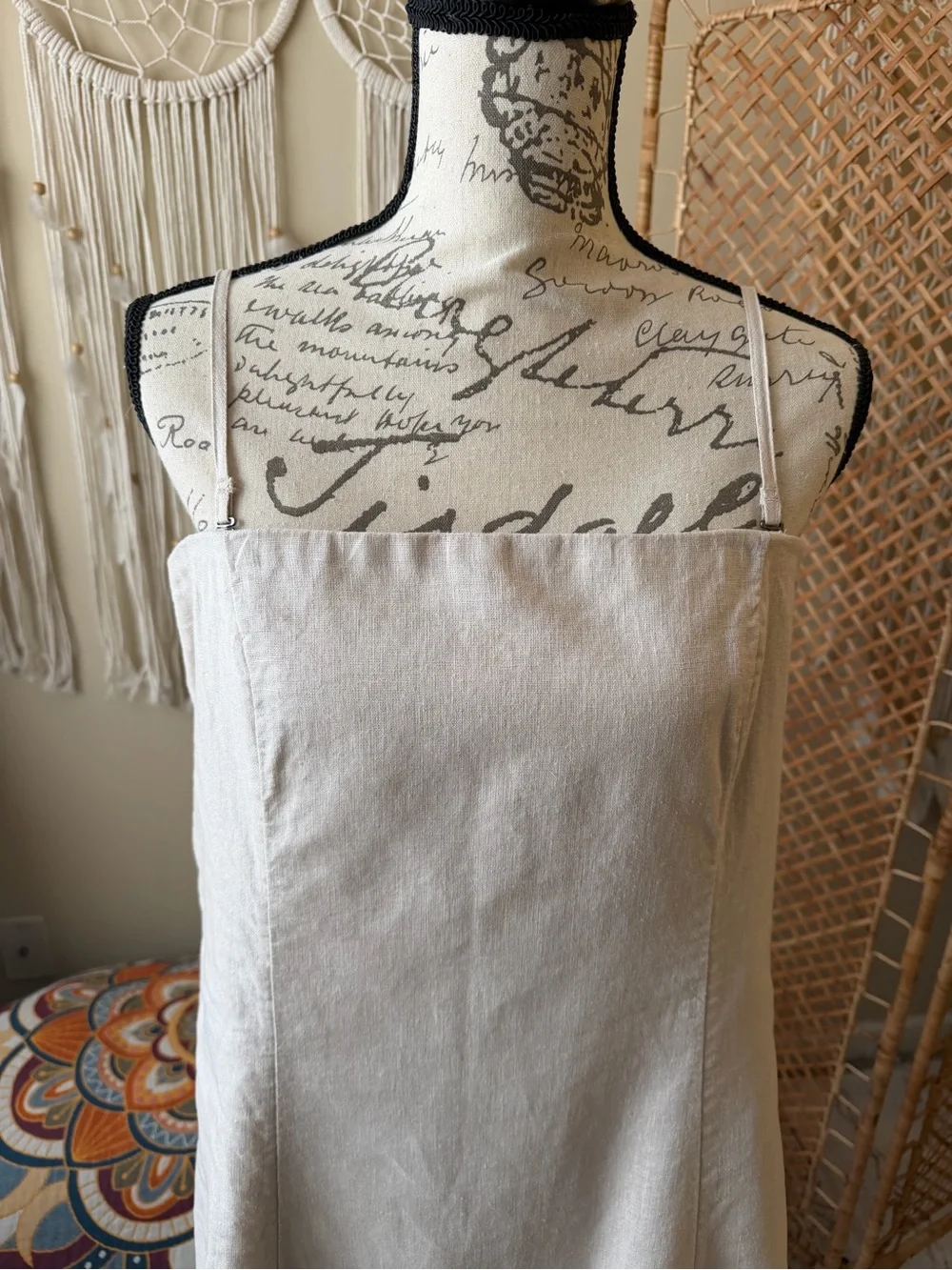 Abercrombie & Fitch Beige Strapless Maxi Dress Tall